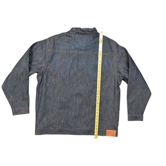 Sean John 2XL Blue Denim Trucker Jacket Cotton Blend Denim Y2K Baggy - Picture 7 of 10